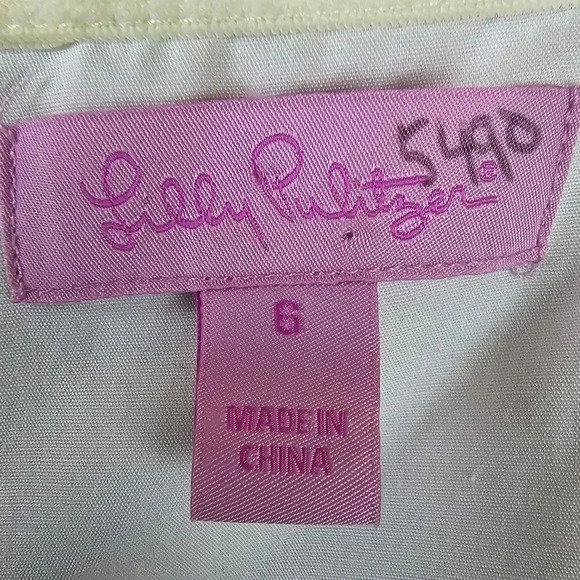 Lilly Pulitzer Bowen dress Cameo White Macrame Me Strapless dress Size 6 - Picture 10 of 13